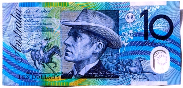Aussie 10 dollar note-Banjo Paterson who wrote The Man From Snowy River