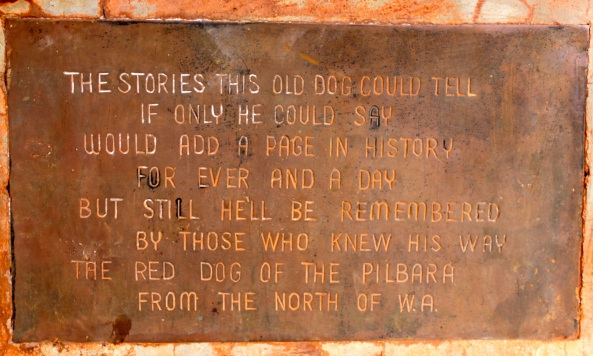 Red Dog Memorial Plaque